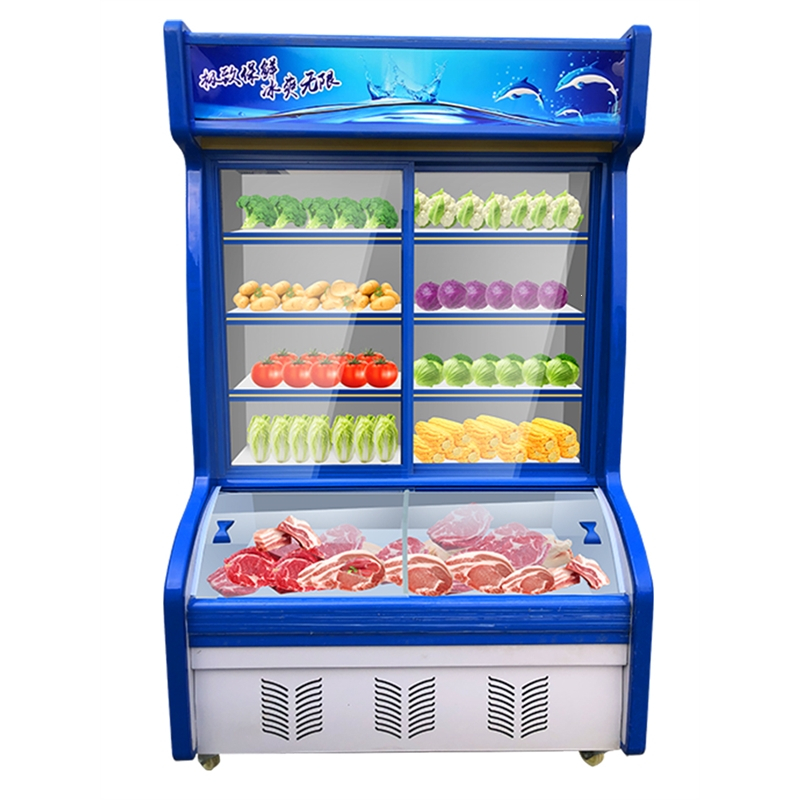 纳丽雅点菜柜商用麻辣烫串串展示柜水果保鲜柜冷藏冷冻风幕柜冰柜12米