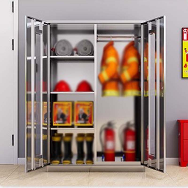 湘渭不锈钢防暴器械装备柜工具柜安保反恐盾牌柜警务室防爆柜304加厚材质1650*1100*450应急物资柜高清大图