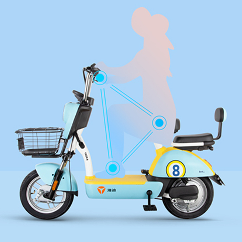 雅迪电动车新国标乐思新塔夫绸白48v13a石墨烯电池