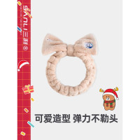 三利发带女洗脸可爱发箍束发带网红头箍百搭洗漱外出蝴蝶结发套