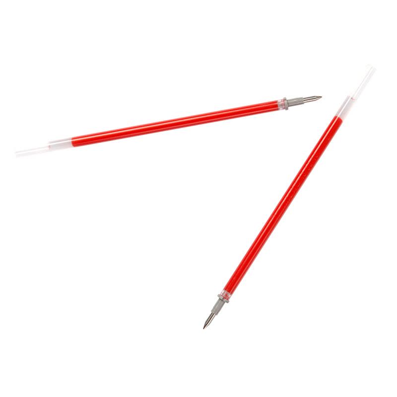 齐心 R980 通用中性笔替芯 拔帽式 子弹头 0.5mm 红 20支/盒图片