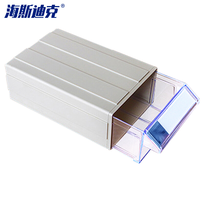 海斯迪克 gnjz-73 加厚组合式塑料零件盒 抽屉式物料盒 积木式元件盒螺丝盒 灰色F2#185*110*60(2个)高清大图