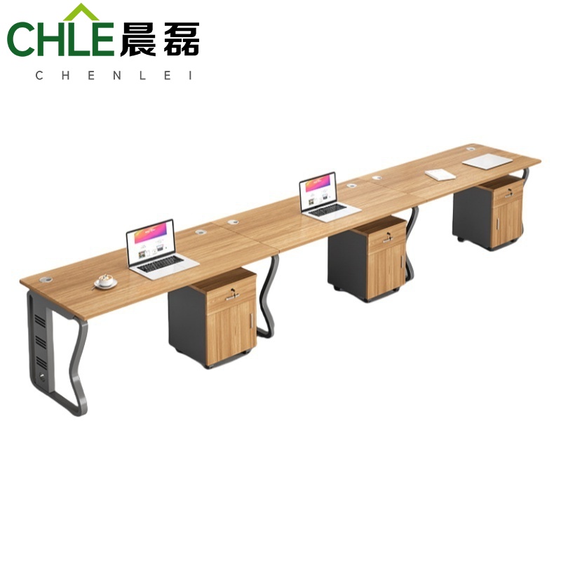 晨磊 办公工位 三人位含柜360*60*75cm 套高清大图