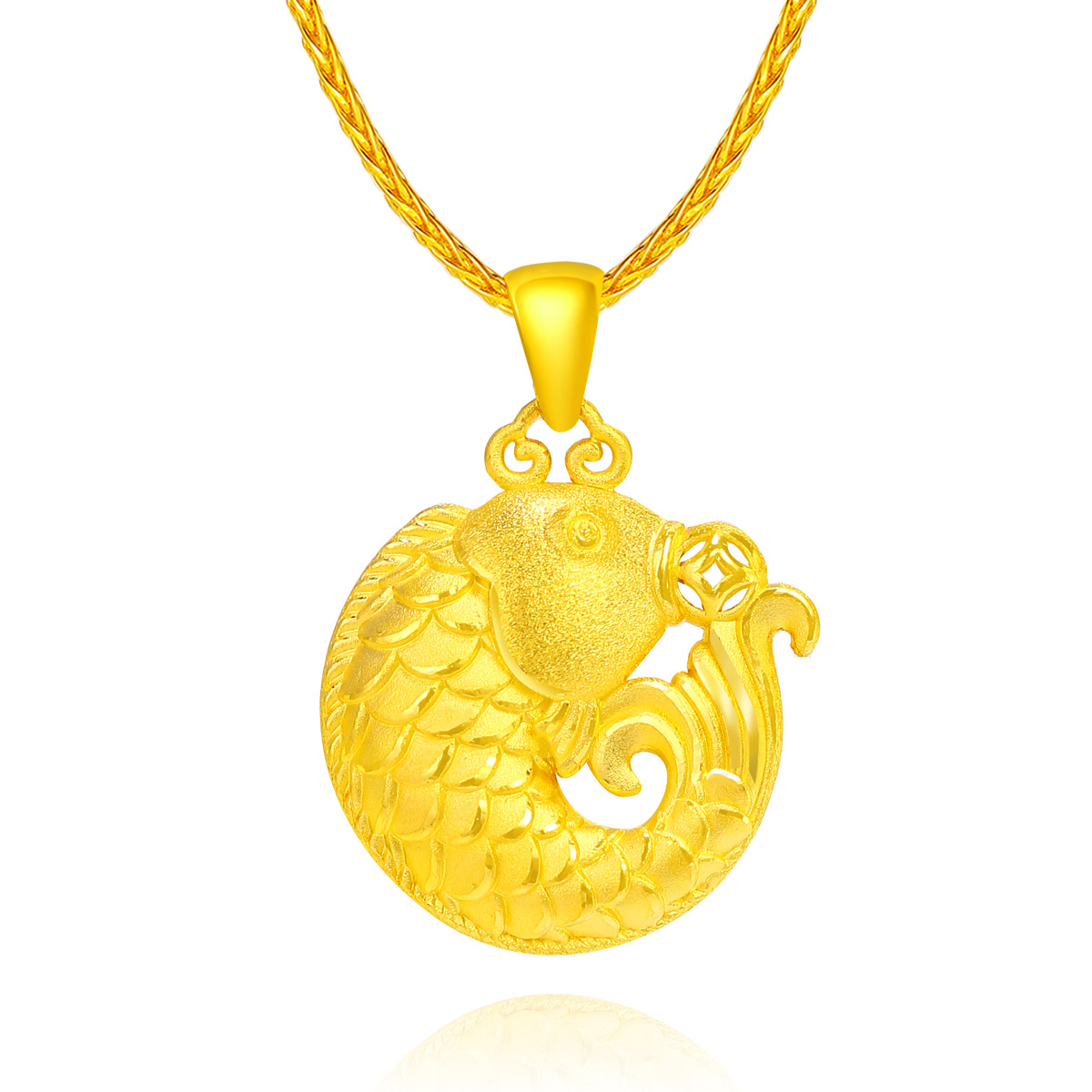 翠绿999足金年年有余鲤鱼吊坠a01000042028金重约644g参数