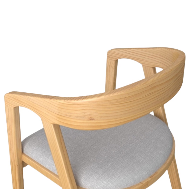 豫龙都靠背餐椅实木把高清大图