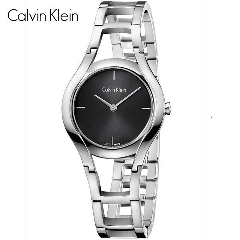 卡文克莱(Calvin Klein)手表钢带镂空表带 石英表 欧美品牌 女士腕表 K6R2362K