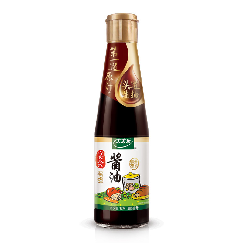 太太乐特级宴会酱油405ml*3瓶头道生抽