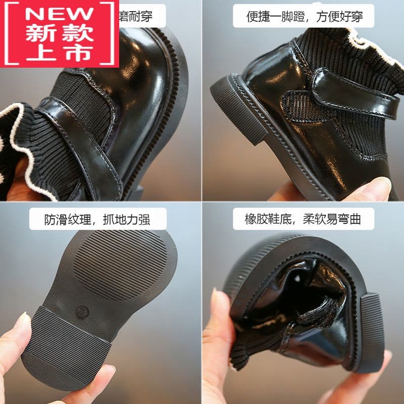 可莉允女宝宝鞋子婴儿软底学步鞋秋冬款公主鞋袜子靴短靴女童靴子小皮靴图片