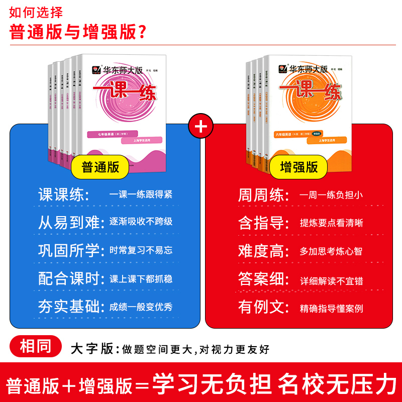 [3册]语数英 增强版 六年级下 [正版]2024华东师大版一课一练六年级上七年级下册八九年级物理语文数学英语化学普通增