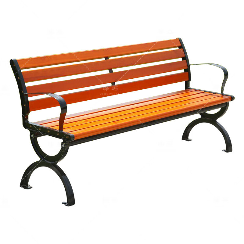 臻远ZY-CYZ-10 进口防腐木户外长椅子 有靠背1.5米(加强款)