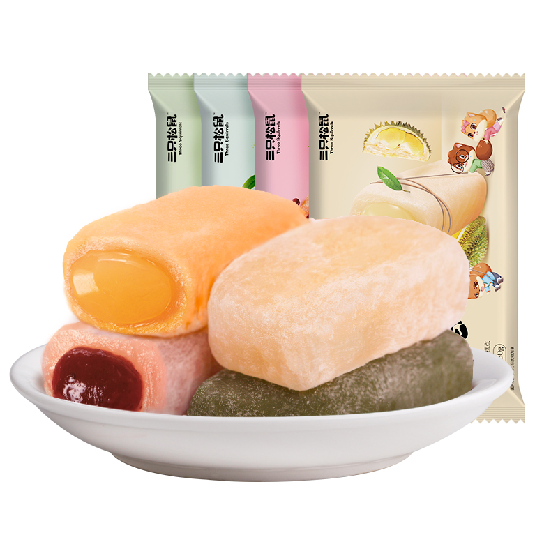 满300减210[三只松鼠_和风夹心麻薯150g]糕点心美食零食特产干吃汤圆和风麻薯抹茶味高清大图