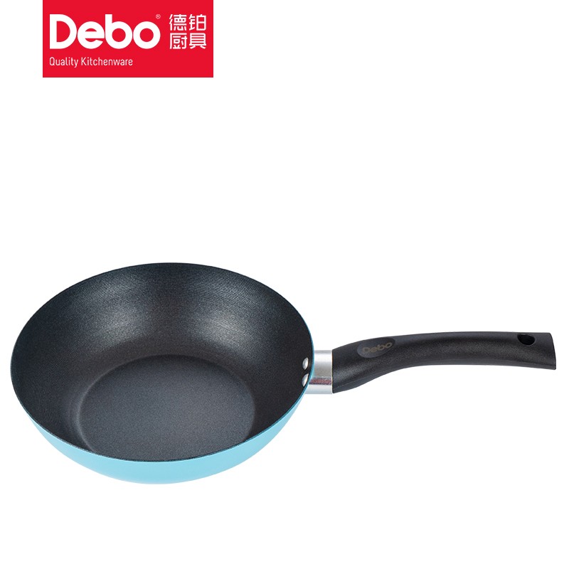 Debo 德铂平底锅不粘煎锅卡莎20cm 浅蓝色高清大图