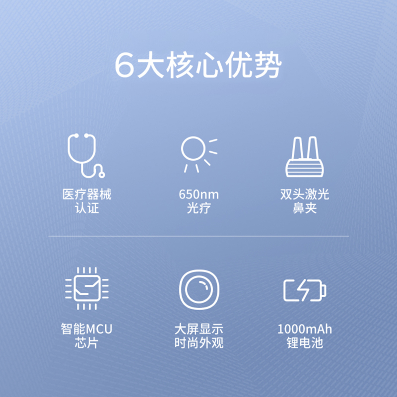 左点光大夫鼻炎治疗仪半导体治疗仪家用过敏性咽鼻炎理疗仪气管炎症红光理疗仪器