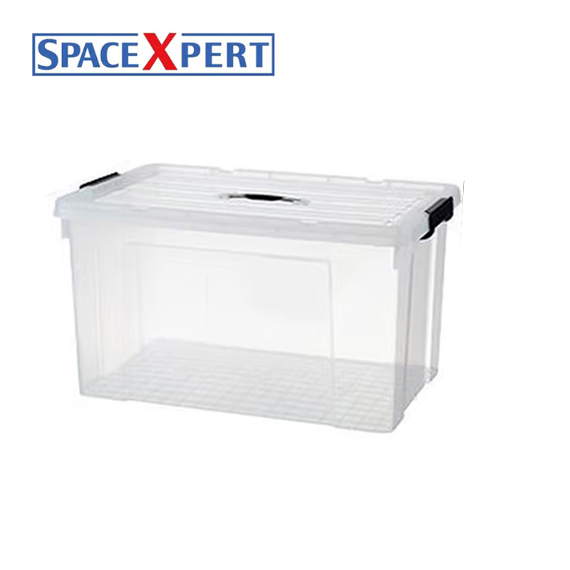 空間専門家(SPACEXPERT) 衣物收纳箱塑料整理箱车载储物箱105L透明 带提手