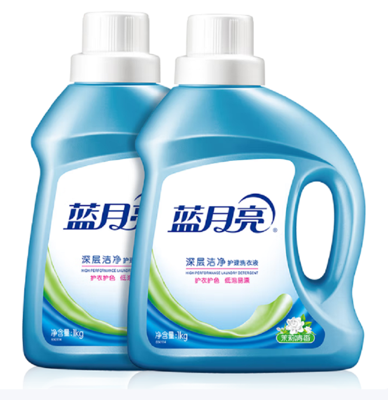蓝月亮茉莉清香洁净洗衣液1kg*2瓶