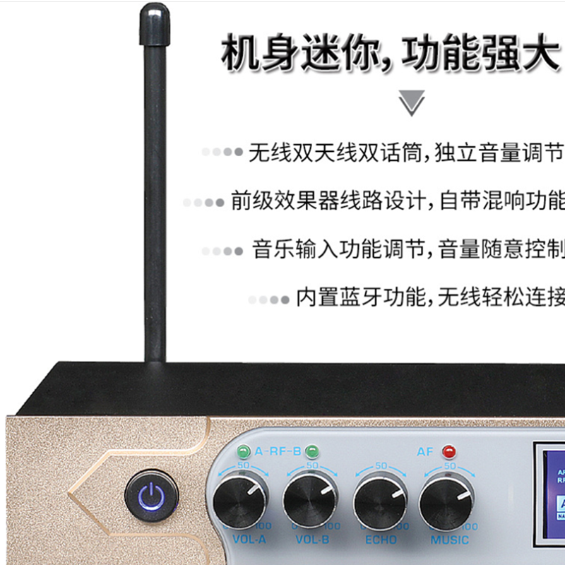 GLSCO/格兰斯歌 SX-101 DJ音响设备 无线麦克 U段带效果器 内置蓝牙自带混响调音功能