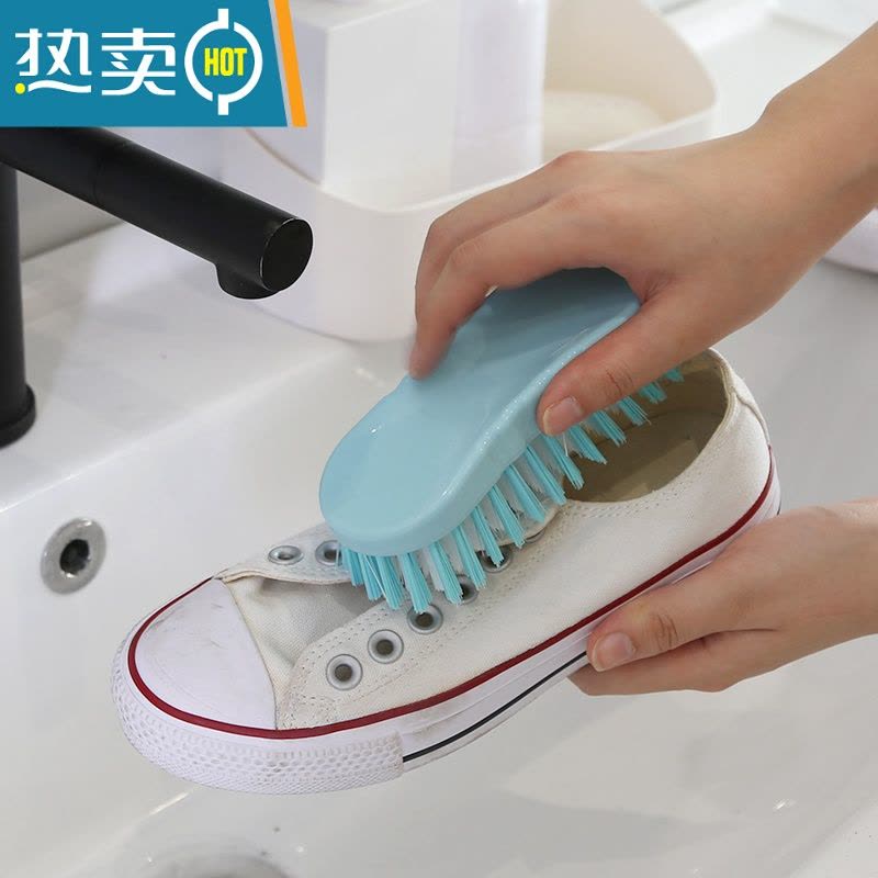 敬平刷子清洁鞋刷塑料毛刷硬毛家用洗衣服的板刷洗鞋刷洗衣刷 白色(小)图片