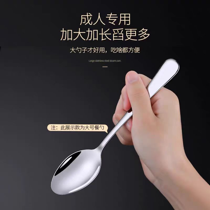 304不锈钢勺子学生儿童调羹 【410大】(尖勺1支)