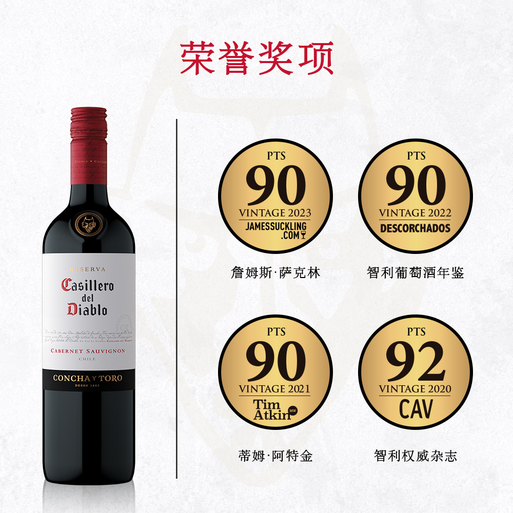 干露红魔鬼珍藏赤霞珠干红葡萄酒官方正品智利原瓶进口红酒整箱750ml*6瓶请客聚会畅饮高清大图