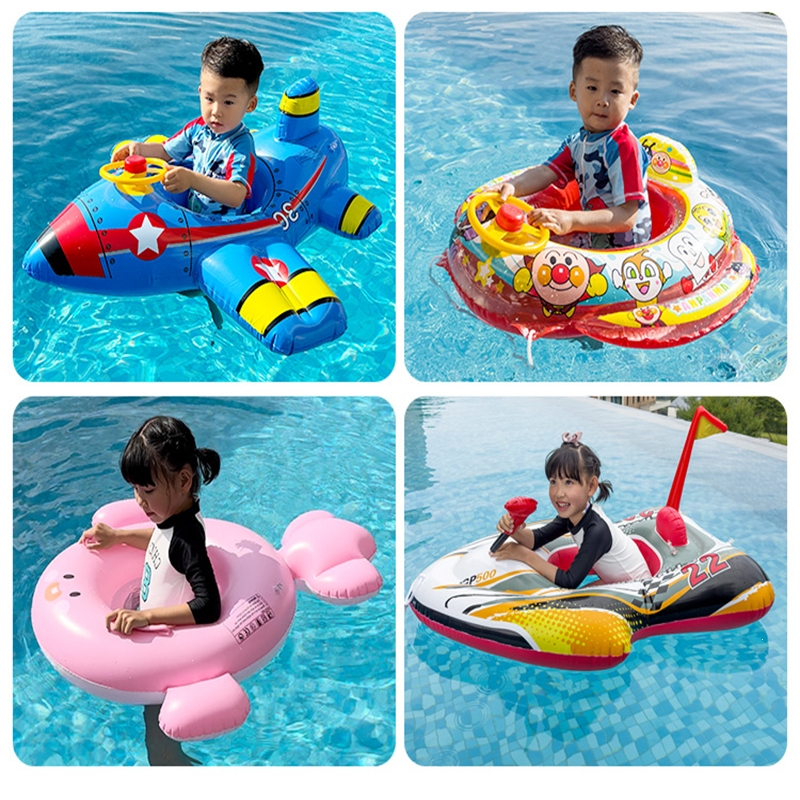 闪电客防侧翻游泳圈儿童加厚坐圈婴儿水泡小孩男3女童宝宝充气救生圈2