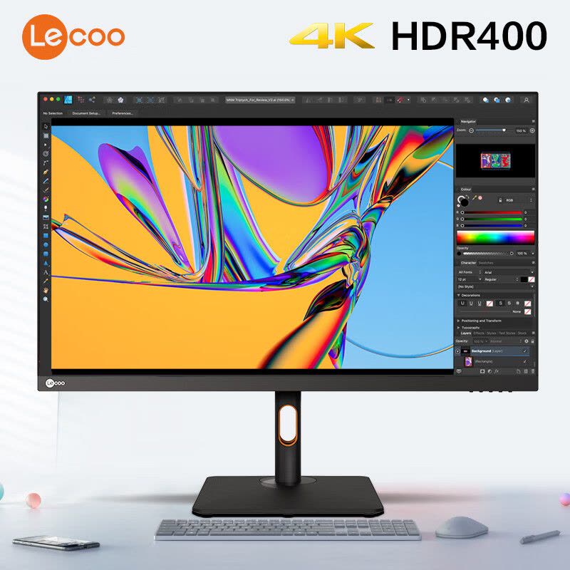联想(Lenovo)来酷M3221PL 32英寸4K超清IPS支持HDR广色域 400亮度Type-C65W 内置音箱低蓝光旋转升降显示器图片