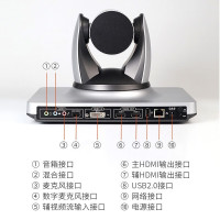 戴浦一体化中型会场高清视频会议终端支持标准SIP/H.323协议内置6点MCU功能DP-VE400S