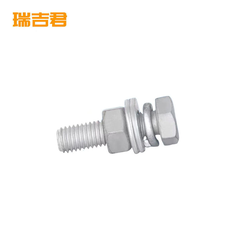 瑞吉君 镀锌穿钉带帽 带垫片带母 M12*50mm 套高清大图