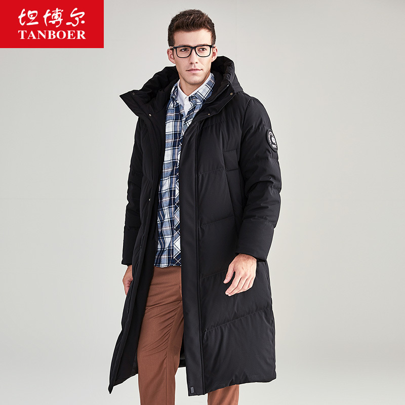 高含绒量坦博尔秋冬羽绒服男长款加厚时尚潮流男装外套视频