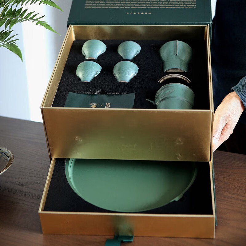 万仟堂(Edenus)茶具套装高档伴手礼 陶瓷礼盒送礼 三星堆荣耀觉醒·随手礼高清大图