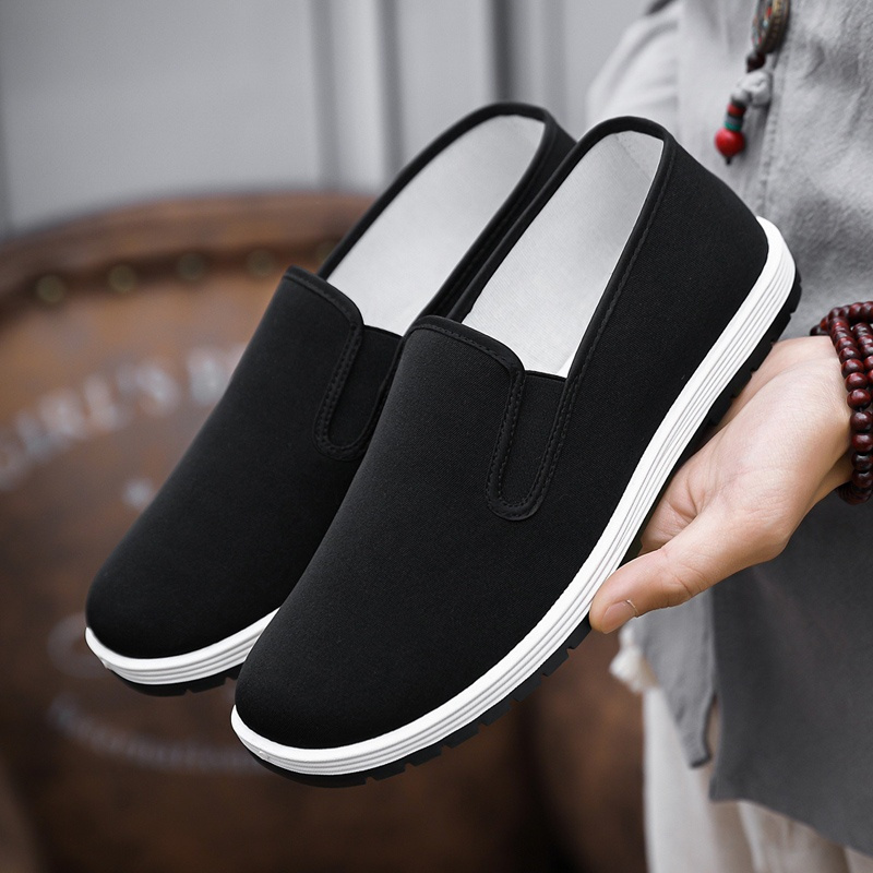 男士老北京布鞋帆布鞋驾车鞋 休闲鞋吸汗透气防滑 懒人鞋平底板鞋 bz