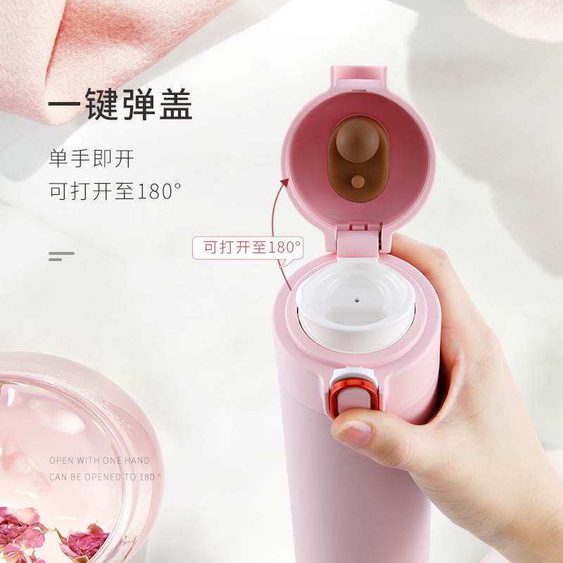 HASACASA 日本保温杯女学生便携车载水杯男士316不锈钢杯子500ml