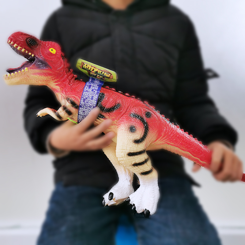 泰真软胶恐龙玩具仿真动物霸王龙充棉大号动物模型塑胶三角龙男孩女孩