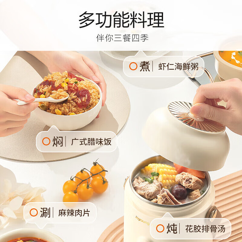 九阳(Joyoung)电炖锅 家用全自动多功能炖煮锅电炖杯 燕窝炖盅网红便携泡面锅 DG08Z-GD106