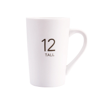 贝瑟斯 陶瓷马克杯办公室水杯茶杯子创意简约咖啡杯 白色12oz