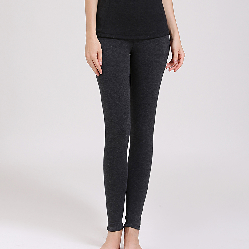 丝煌蚕丝保暖裤女秋裤加绒防寒高腰收腹加大打底裤裤冬