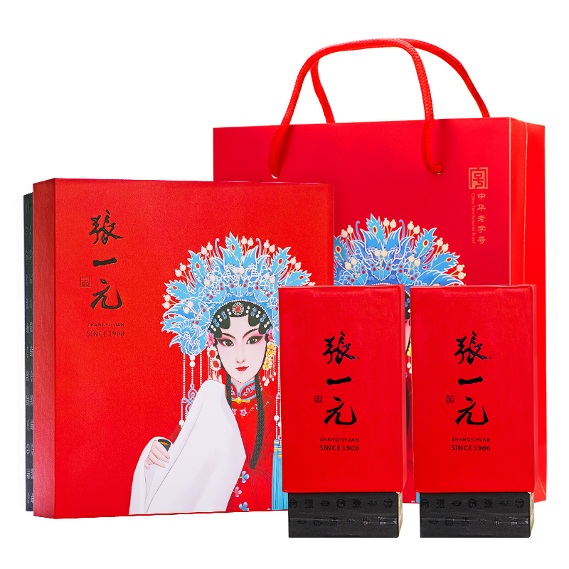 张一元茉莉花茶礼盒 特种云叶香珠150g/盒 花草茶绿茶茶叶 京剧脸谱 送礼自饮