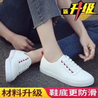 加绒小白鞋女百搭新款韩版秋冬季学生棉鞋保暖厚底二棉冬鞋子 红色 1201 35