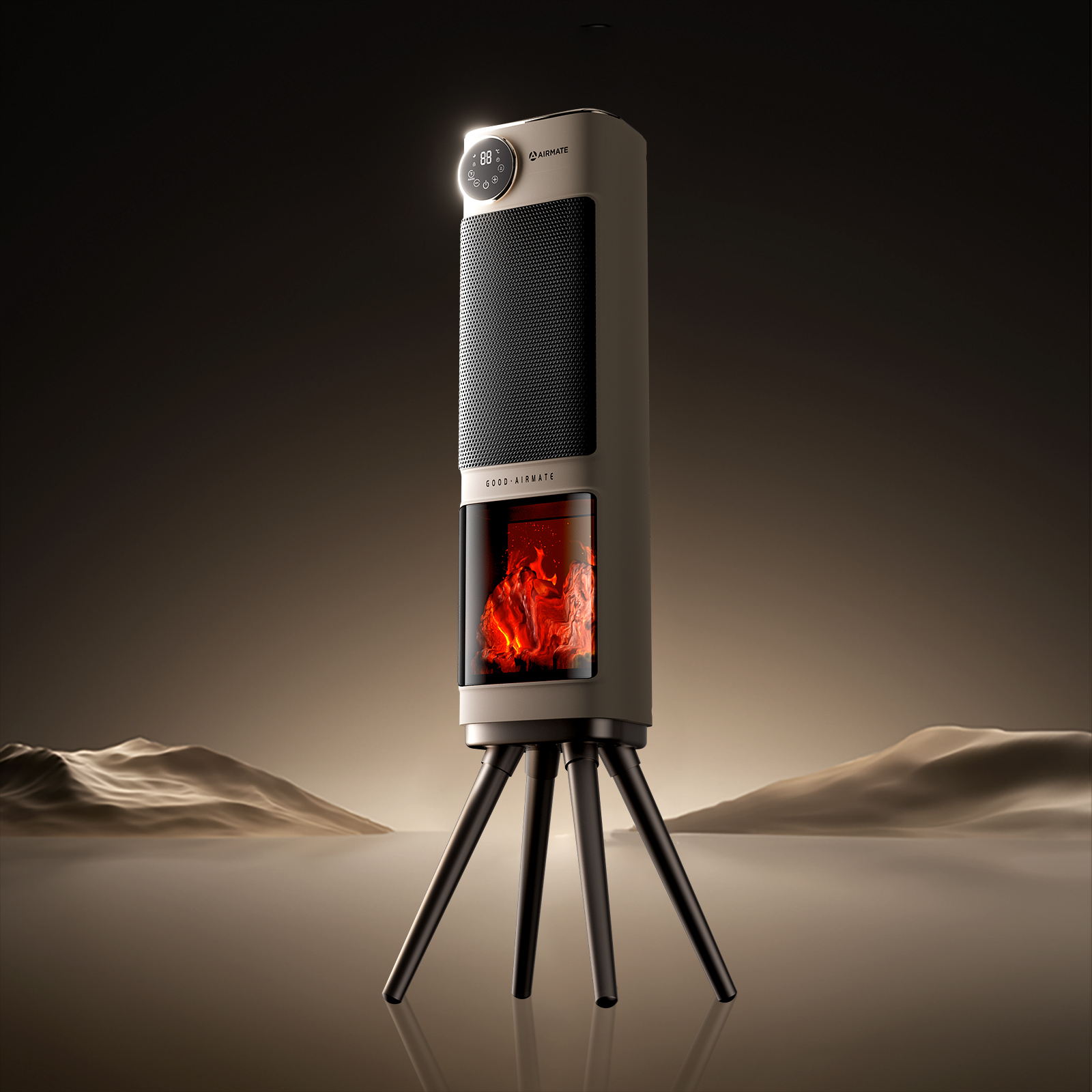 艾美特Airmate高效暖风机21-30㎡五档调温倾倒断电安全设计轻巧便携2.85kg高清大图