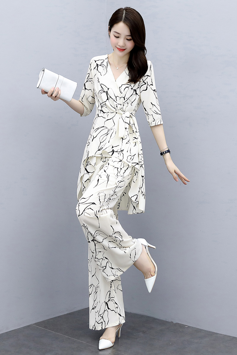 洋气套装阔腿裤女2020夏季新款女装减龄显瘦气质两件套裙裤潮套装参数