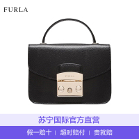 FURLA 芙拉 迷你 女士真皮手提式包盖式链条包手提包单肩包斜挎包小方包 软女包
