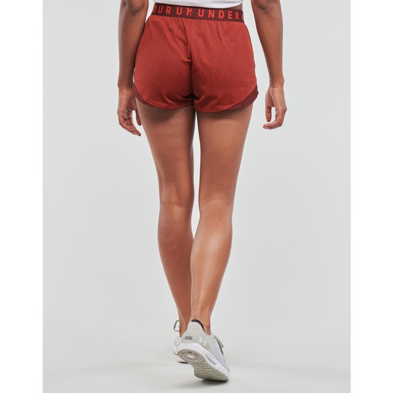 Under Armour女款运动短裤红色时尚舒适休闲透气速干运动裤高清大图