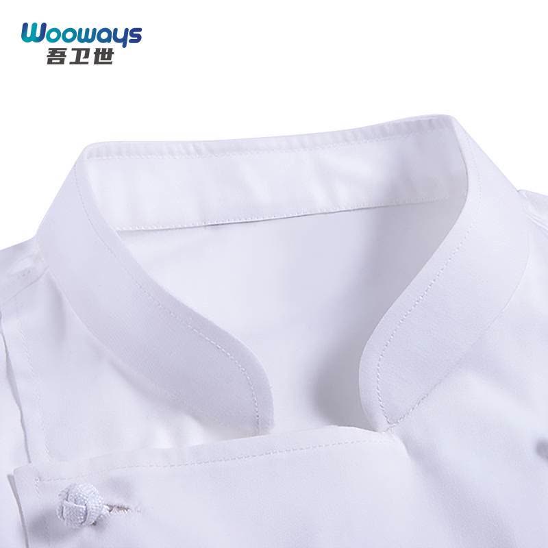 吾卫世 纯棉厨师服 双排布扣短袖 请备注颜色及尺码 件图片