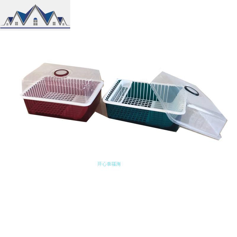 碗柜塑料厨房沥水碗架带盖碗筷餐具收纳盒放碗碟架滴水碗盘置物架_84_412高清大图