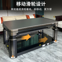 火焰山电暖桌茶几升降长方形取暖桌烤火桌家用四面取暖