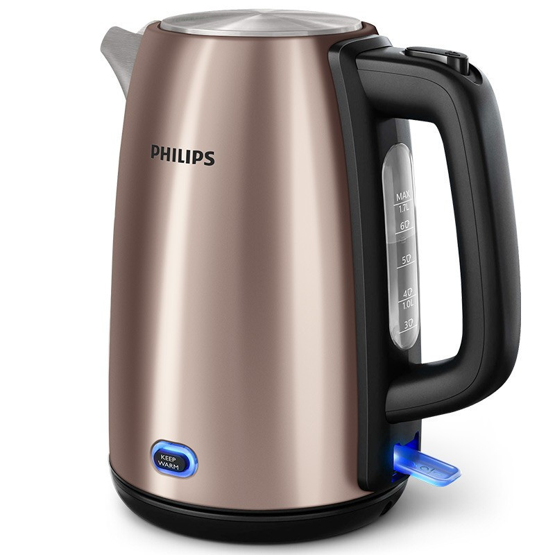 飞利浦(Philips)HD9355/88电热水壶食品级不锈钢1.7L大容量水壶防干烧保温水壶 单台装