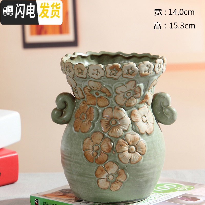 三维工匠多肉法师老桩盆高款大号多肉花盆多肉植物花盆陶瓷花盆高大口径 HZ269 大花盆容器高清大图
