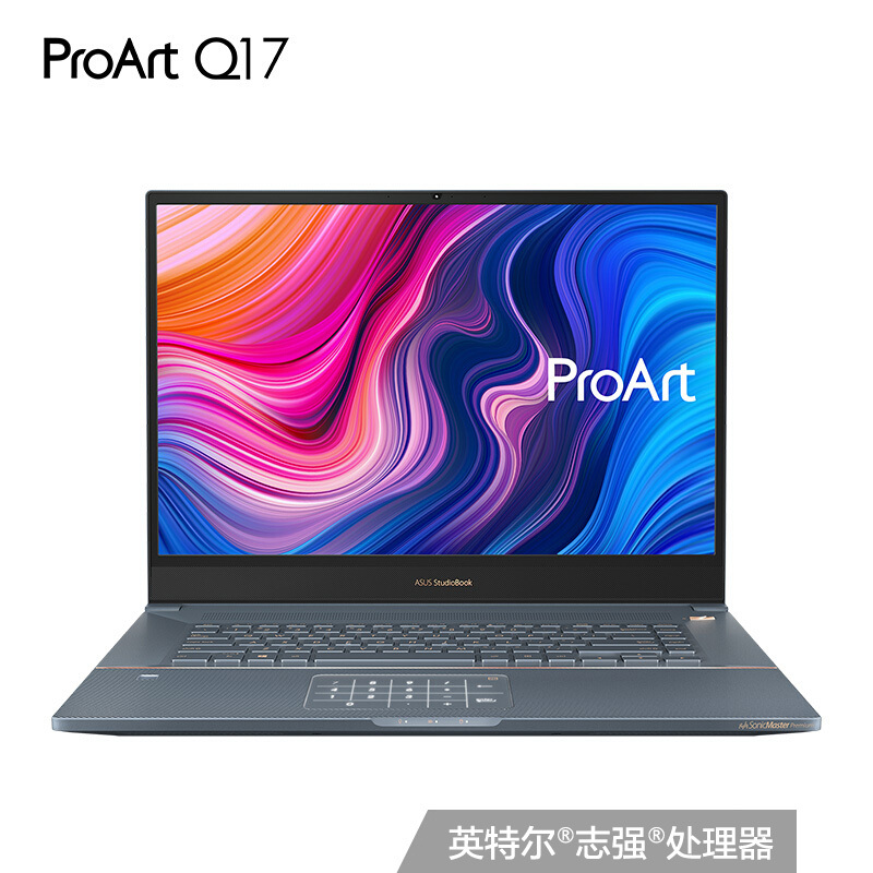 华硕(ASUS)ProArt Q17 W700G 17英寸至强处理器97%广色域创意设计师轻薄本笔记本电脑(E-2276M 64G 2TBSSD RTX3000Max-Q)