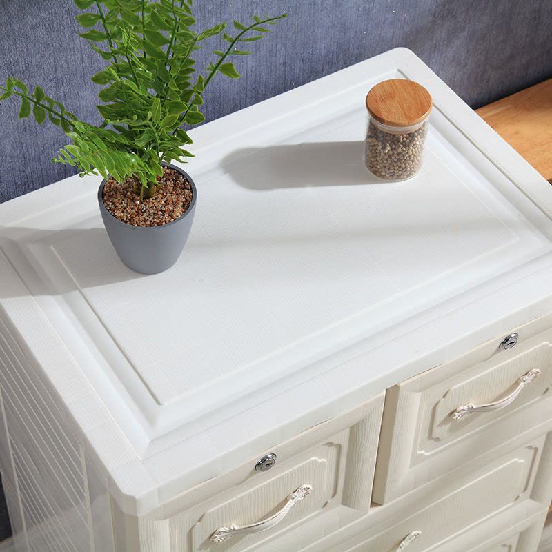 欧式大号抽屉式收纳柜储物柜塑料整理柜儿童宝宝衣柜收纳箱鞋柜子 欧式纯卡其纯大抽 八层图片