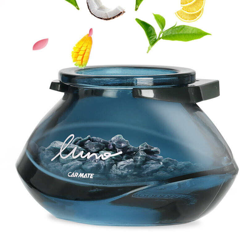 快美特(CARMATE)沸石车载香水汽车出风口香薰摆件车上用品车里车内香氛淡香 茶系列-柠檬茶(蓝色)