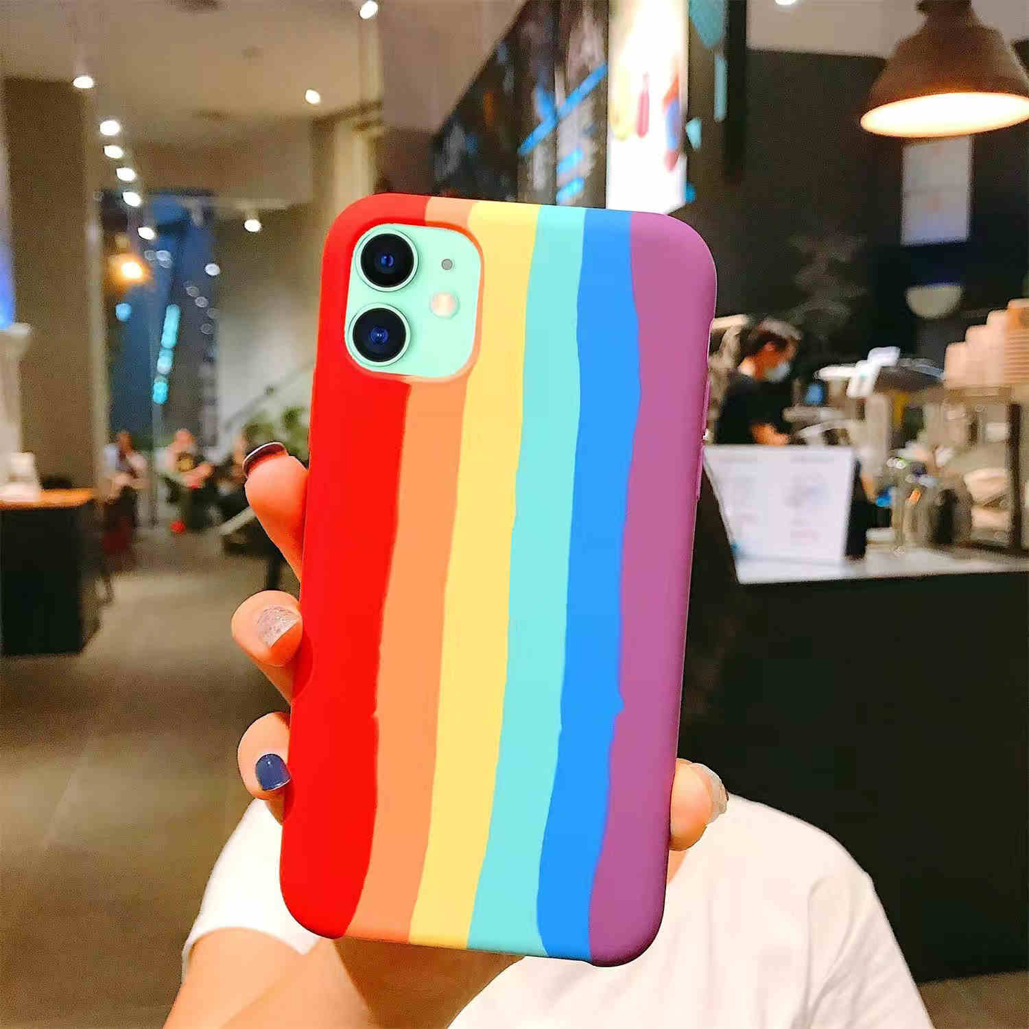 圣幻 苹果iphone11/12/pro手机壳彩虹硅胶11promax防摔se2/7/8plus